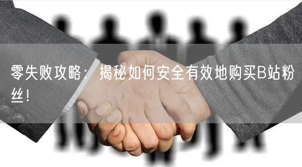 零失败攻略：揭秘如何安全有效地购买B站粉丝！