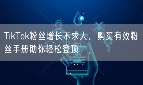 TikTok粉丝增长不求人，购买有效粉丝手册助你轻松登顶