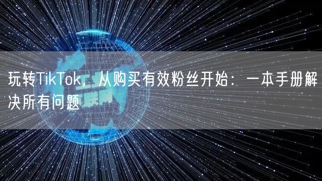 玩转TikTok，从购买有效粉丝开始：一本手册解决所有问题