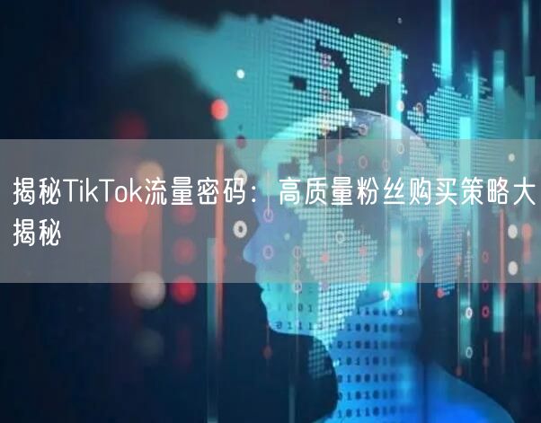 揭秘TikTok流量密码：高质量粉丝购买策略大揭秘