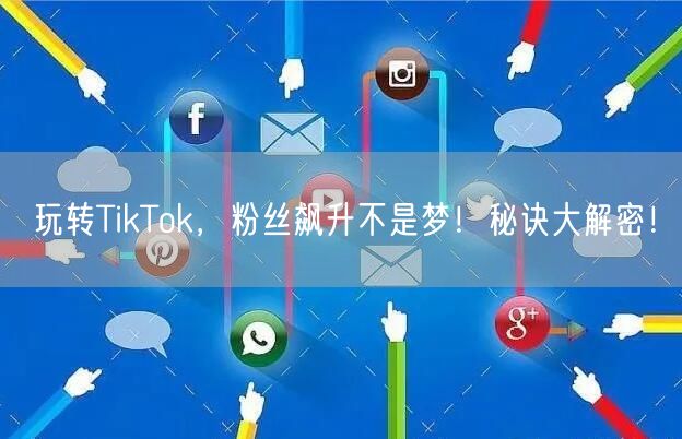 玩转TikTok，粉丝飙升不是梦！秘诀大解密！