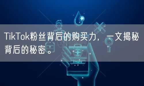 TikTok粉丝背后的购买力，一文揭秘背后的秘密。
