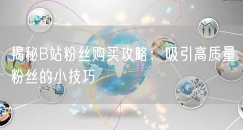 揭秘B站粉丝购买攻略：吸引高质量粉丝的小技巧