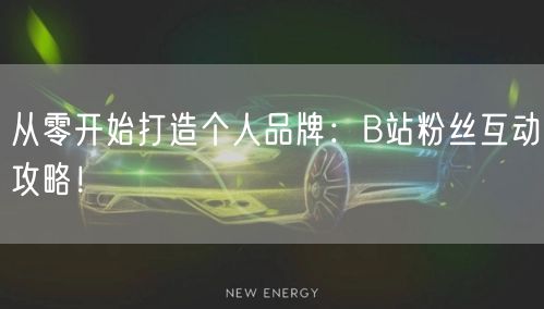 从零开始打造个人品牌：B站粉丝互动攻略！