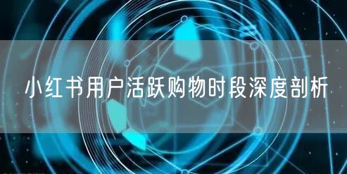 小红书用户活跃购物时段深度剖析