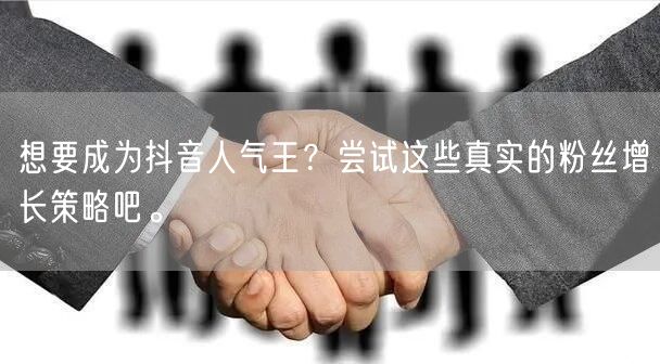 想要成为抖音人气王？尝试这些真实的粉丝增长策略吧。