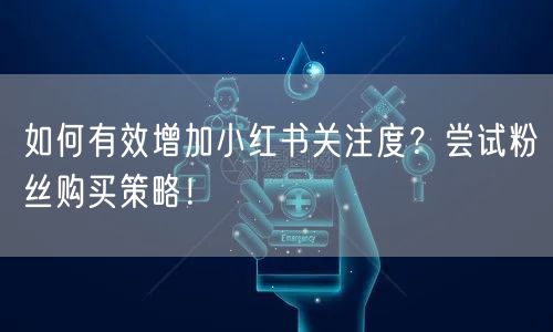 如何有效增加小红书关注度？尝试粉丝购买策略！