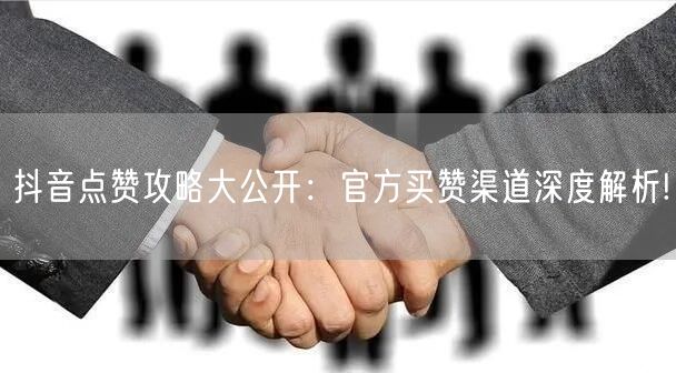 抖音点赞攻略大公开：官方买赞渠道深度解析!